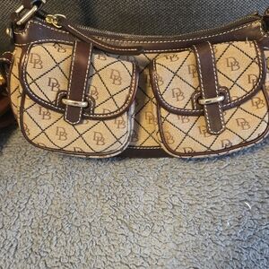 Dooney & Bourke Signature Brown and Tan Shoulder Bag